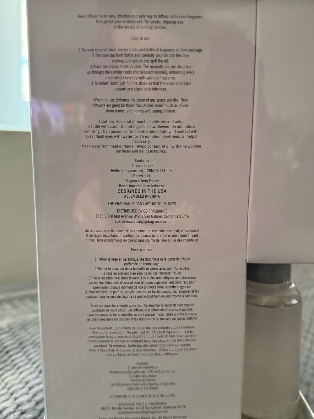 Wendy Bellissimo High Fragrance Reed Diffuser - Picture 4 of 5